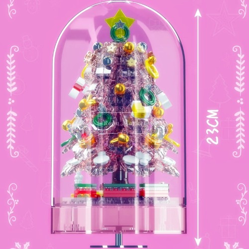레고 크리에이터 호환 크리스마스 기념 핑크 트리 오르골 10089 신제품 창작