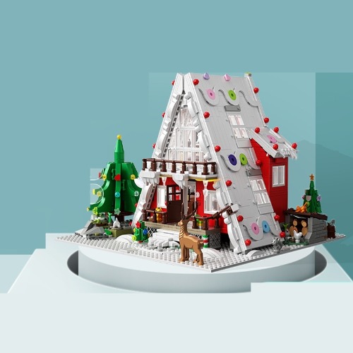 레고 크리에이터 호환 크리스마스 선물 상자 눈 덮힌 오두막 613001 신제품 창작