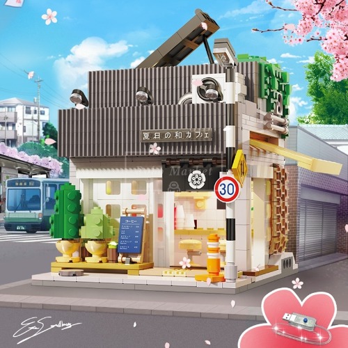 레고 신제품 일본식 건축물 서머 브리즈 카페 커피숍 크리에이터 66007 호환 창작