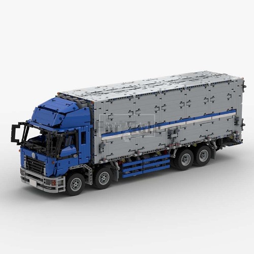 [국내]레고 테크닉 MOC-1389B Wing Body Truck 솔리드 컬러 아라카와 윙바디 트럭 호환 신제품 창작