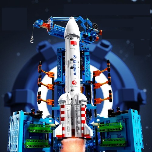 레고 시티 호환 신제품 캐리어 로켓 발사기 항공 우주 실험 창고 T2015 창작