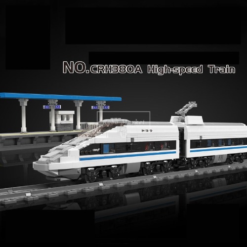 레고 시티 호환 CRH380A KTX SRT 기차 고속 레일 야간 레일 열차 12021 신제품 창작