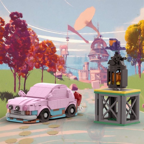 레고 크리에이터 호환 Kirby and the Forgotten Land Car 커비와 잊혀진 랜드카 MOC-98424 창작
