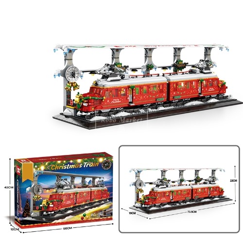레고 크리에이터 호환 크리스마스 선물 대형 기차역 플랫폼 트레인 열차 66034 신제품 창작