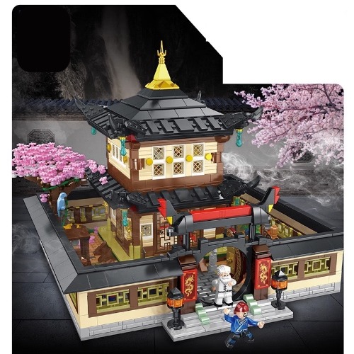레고 크리에이터 호환 일본식 고대 건축 무도관 닌자 수련원 613007 신제품 창작