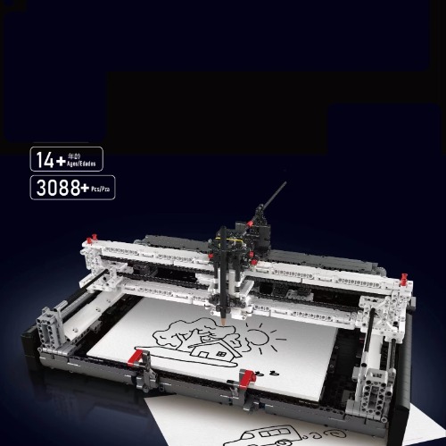 레고 테크닉 호환 전기 프로그래밍 드로잉 기계 과학 교육 훈련 프린터 13181 신제품 창작
