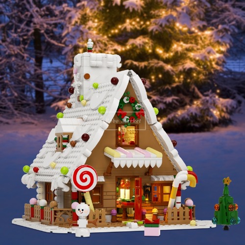 레고 크리에이터 호환 크리스마스 진저 브레드 하우스 눈덮힌집 MOC-C9554 신제품 창작